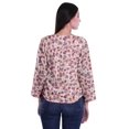 thumbnail image 4 of Moomaya Haut à Manches Longues Imprimé avec Patte de Boutonnage, Col Rond, Tunique d'Été Décontractée pour Femme, 4 of 5