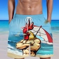 thumbnail image 2 of Birdeem Shorts pour Hommes Shorts pour Hommes Impression Flamme Spéciale Imprimé Coq Plage Décontracté Short Pantalon, 2 of 12