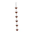 thumbnail image 3 of koolsoo 6 Cups Rain Chain Easy Installation Iron Decoration for Garden Sheds Outside Red Brown, 3 of 9