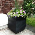 thumbnail image 2 of Mayne 5873-B Polyethylene Planter, 16x16, Black, 2 of 5