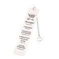 thumbnail image 1 of 2 Pcs Gadget Règle en Acier Inoxydable Signet Texte Inspirant Papeterie en Métal, 1 of 4