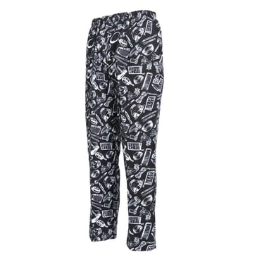 Unisex Chef Pants Hotel Restaurant Uniform Loose Chef Pants Fit TypeJ Cutlery Print