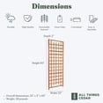 thumbnail image 3 of All Things Cedar 84"x33" Outdoor Single Trellis Handcrafted for Climbing Plants, 3 of 7