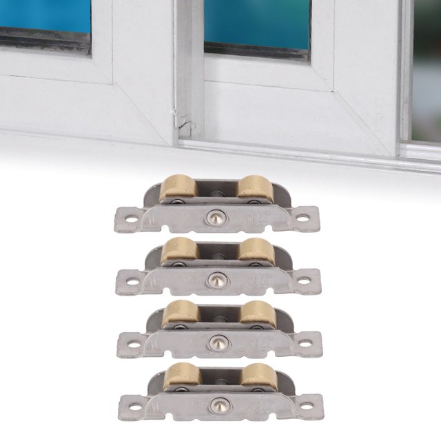 Sliding Patio Door Rollers, 4 Sets Gliding Door Roller Assembly, Sliding Glass Door Door Wheels, Metal Wheel Replacement For Sliding Glass Door Screen Door Gate Window