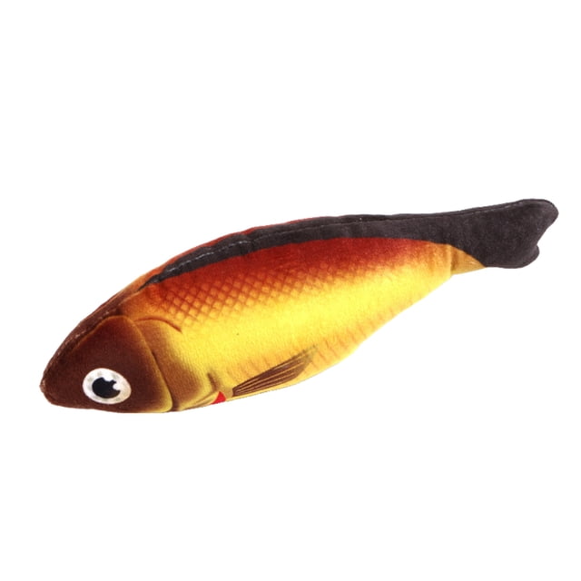 Jouets Interactifs pour Chat en Forme de Poisson Rouge en Peluche de 8,6 Po