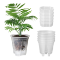thumbnail image 2 of 6 Inch Transparent Plastic Garden Pots Self Watering , 10 Pack Plastic Nursery Plant Pots with Deep Reservior, 2 of 7