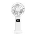 thumbnail image 2 of Limited Time Deal Iumwxz Digital Display Folding Fan USB 5-speed Rechargeable Small Fan Portable Handheld Fan Travel Fan Portable Fan Mini Fan Desk Fan Outdoor Decor, 2 of 8