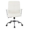 thumbnail image 2 of Faux Leather Chair in Cream with Chrome Base, 2 of 7