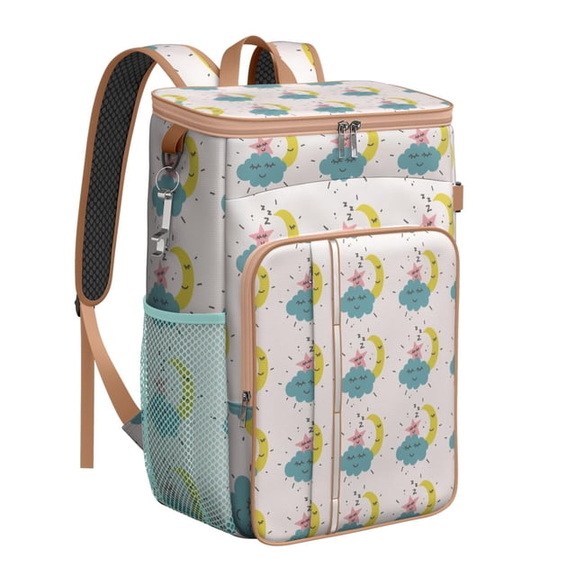 Cartoon Rocket Backpack Cooler, Cute Kawaii Insulated Cooler Backpack for Kids, Space Galaxy Fun Design for Outdoor Adventure
