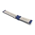 thumbnail image 4 of 24mm Mens' Alligator Style Leather Watch Strap Band, White Stitching, Stainless Steel Buckle, 4 of 7