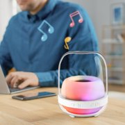 TopLLC Bluetooth Speaker With Lights Color Changing Portable Wireless Speaker LED Lighting Themes,Bluetooth Audio,Bluetooth Speaker Stereo Sound