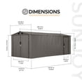 thumbnail image 3 of Sunjoy 10 ft. x 20 ft. Outdoor Storage Shed, Carport, Light Grey, 3 of 11