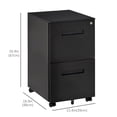 thumbnail image 3 of Vinsetto File Cabinet with Adjustable Partition Filing Cabinet, Black, 3 of 10