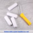 thumbnail image 4 of Unique Bargains Paint Roller Kit 50packs 4 Inch Sponge Small Paint Roller Brush with Handle, 4 of 6