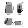 thumbnail image 2 of Three-piece Backpack Men's Computer Backpack Casual Junior High School Elementary School Student Backpack Korean Version Female Outdoor Travel Bag, 2 of 8