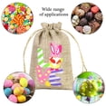 thumbnail image 4 of Fridja Home Decor Clearance Easter Gift Bag Bunny Eggs Elementss Children's Easter Linen Drawstring Candy Bag, 4 of 6