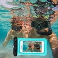 thumbnail image 1 of Chmadoxn Mobile Phone Case Touching Screen Diving Swimming Mobile Phone Pouch 30 Meters IPX8 Suitable For Mobile Phones Under 7. Inches 2pcs phone waterproof pouch, 1 of 9