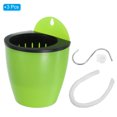 thumbnail image 3 of Unique Bargains Pot de Plante Auto-Arrosant de 4 Pouces avec Crochets en S, Vert 3 Pack, 3 of 7