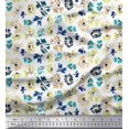 thumbnail image 1 of Soimoi Moss Georgette Fabric Flower Artistic Fabric Prints by Yard 42 Inch Wide, 1 of 3