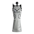 thumbnail image 1 of koolsoo Couvre-Têtes de Club de Golf Maillé Putter Motif Chat Accessoires Putter Queue Couvre-Tête UT Bois Gris, 1 of 9