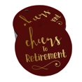 thumbnail image 1 of Inkdotpot Pack Of 100 Cheers To Retirement Favor Paper Tags Craft Real Gold Foil Hang Tags, 1 of 6