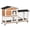 Yellow, variant on PawHut 62" Wooden Rabbit Hutch with Wheels, Run Box, Tray, Ramp, Light Grey