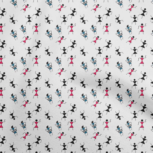 oneOone Silk Tabby Red Fabric Asian Floral Block Sewing Material Print Fabric By The Yard 42 Inch Wide