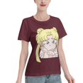 thumbnail image 2 of T-Shirt Basique à Manches Courtes pour Femmes Sailor Moon Édition Q Tsukiha, 2 of 6