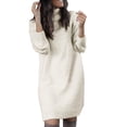 thumbnail image 1 of Kcodviy Robe d'Automne et d'Hiver pour Femme Longue à Tige Haute Chandail Femme Robes Chandail Hiver Robes de Maternité Robe Chandail pour Femme Manches Longues Chandails Mignons Femme, 1 of 4