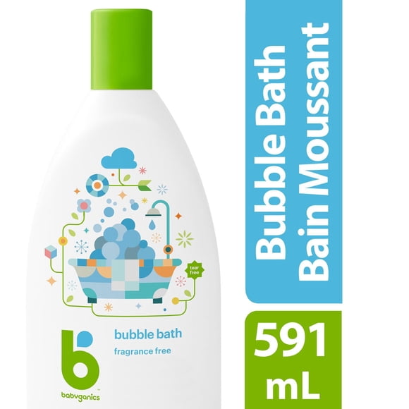 Babyganics Bubble Bath, Fragrance Free, 591ml