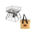 thumbnail image 1 of CAMPINGMOON Petit Format en Acier Inoxydable Gril Portatif de Table au Charbon avec Sac de Transport X-Mini, 1 of 5