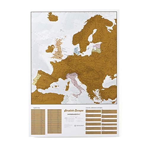 Scratch Off Map Of Europe – Color Europe Wall Map – Scratch Off – 23 x 33