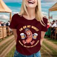 thumbnail image 2 of LUOGENLI T-shirts pour Femmes Mode Décontractée Imprimé Col Rond Manches Courtes pour l'Été T-shirts Vintage Amusants pour Femmes Tee Graphique Saint-Valentin Vin P, 2 of 4