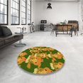 thumbnail image 4 of Ahgly Company Tapis d'Intérieur Lavable à la Machine, Carré, Transitionnel, Bronze Foncé Brun, Tapis de Zone, 7 Pieds Carré, 4 of 7
