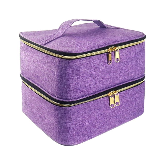Sac de Transport pour Vernis à Ongles Facile d'Accès et de Rangement Pratique et Organisé Durable Facile à Transporter Sac Organisateur à Double Couche pour Vernis à Ongles pour un Accès Facile et de Rangement Sac de Transport pour Vernis à Ongles
