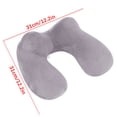 thumbnail image 2 of U-Shaped Inflatable Travel Pillow | Hump Design Neck Support Cushion for Airplane Flights, Compact Portable Comfort for Long Trips, PVC Flocked Soft Texture, Elastic and Comfortable, 2 of 2
