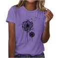 thumbnail image 3 of Birdeem Womens Casual Print Pullover Round Neck Short Sleeved Top, 3 of 8