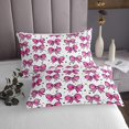 thumbnail image 3 of Erosebridal Princess Bowknot Coverlet Set King, Pink Ribbon Bedding Set, Cartoon Theme Decor 3pcs, 3 of 5