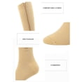 thumbnail image 2 of Estbridge 3 Pairs Zipper Compression Socks Thigh High 20-30 mmHg Compression Socks with Zipper Closed Toe Thigh High Compression Stockings for Women Men Swelling, 2 of 8