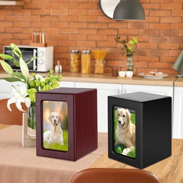 Vaidha Photo Frame Wood Memorial Pet Urn-Pet Cremation Box,pet Urns, Holds Up To 30 Cubi-c Inches Of Ashes - Cremation Urn For, Dog
