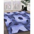 thumbnail image 3 of Ahgly Company Tapis d'Intérieur Lavable en Machine Carré Bleu Denim, 4 Pieds Carré, 3 of 7