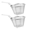 thumbnail image 4 of 2 Pcs Paniers Frits en Acier Inoxydable pour Cuisine Poulet (Argent), 4 of 8