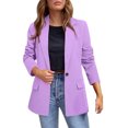 thumbnail image 1 of CEHVOM Mode Femmes Col Rabattu Manches Longues Manteau Cardigan Blouse Décontractée Liquidation, 1 of 5