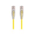 thumbnail image 1 of Monoprice SlimRun - Câble Patch - RJ-45 (m) à RJ-45 (m) - 3 Pieds - 0.1 Po - UTP - CAT 6 - Moulé, Sans Accroc, Échappé - Jaune, 1 of 2