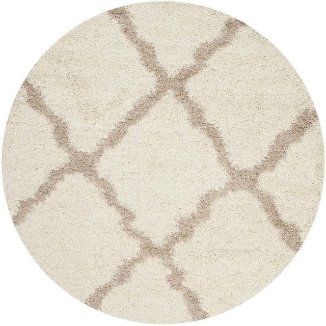Safavieh Dallas Shag Ivory Shag Rug - Round 6'