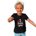 thumbnail image 2 of vdgthytj T-Shirts de la Saint-Valentin pour Tout-Petits Garçons Filles, Enfants, Col Rond Imprimé, Manches Courtes, Hauts, T-Shirt Graphique, Blouse, 2 of 6