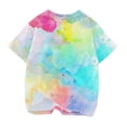 thumbnail image 4 of Hot6sl Économies d'Été Liquidation Blouses & Chemises à Manches Courtes Col Rond, Chemises pour Enfants T-Shirt Graphique à Manches Courtes Col Rond Crop Top pour Filles et Garçons de 3-14 Ans T-Shirt Tee, Blouse Fille, 4 of 5