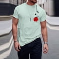 thumbnail image 2 of LUOGENLI T-shirts pour Homme pour Hommes T-shirts Graphiques Vintage T-shirts à Imprimé Floral et Lettrage Col Rond Manches Courtes T-shirts Décontractés d'Été 4TG T-shirts pour Hommes T-shirts Graphiques Pâques Vert Menthe TTTG, 2 of 4