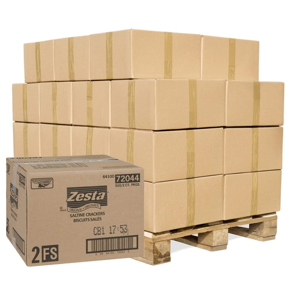 Keebler Zesta Salted Saltine Soda Crackers Portions | 2UN/Unit, 500 Units/Case | PALLET OF 52 CASES