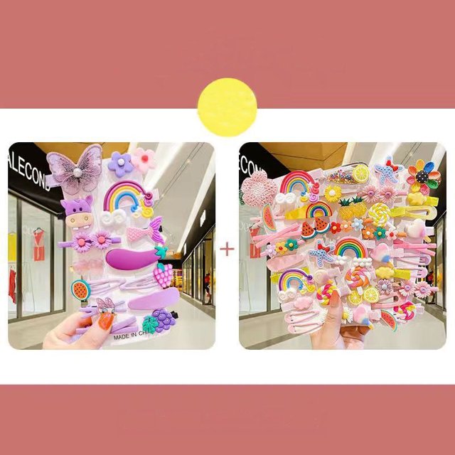 56 PCS Baby Girls Hair Clips, Colourful & Cute Hair Accessories | Multicolour